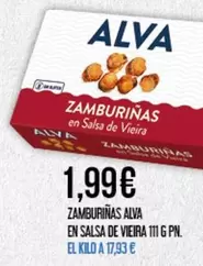 Oferta de Zamburinas En Salsa De Vieira por 1,99€ en Claudio