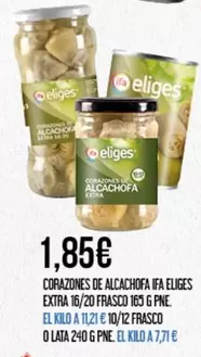 Oferta de Eliges - Corazones De Alcachofa Ifa por 1,85€ en Claudio