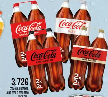 Oferta de Coca-Cola - Normal, Light, Zero O Zero Zero por 3,72€ en Claudio