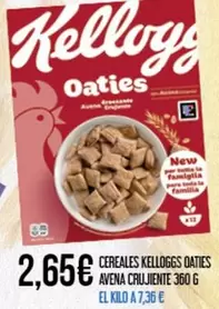 Oferta de Kellogg's - Cereales Oatiles Avena Crujiente por 2,65€ en Claudio