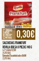 Oferta de Revilla - Salchichas Frankfurt por 0,3€ en Claudio