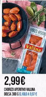 Oferta de Vallina - Chorizo Aperitivo por 2,99€ en Claudio