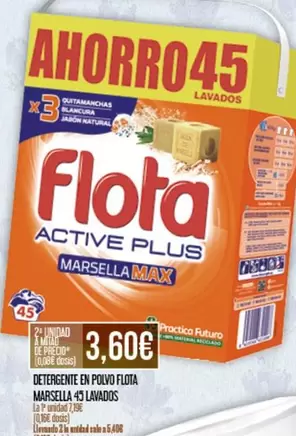 Oferta de Flota - Detergente En Polvo  Marsella por 3,6€ en Claudio