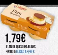 Oferta de Ifa Eliges - Flan De Queso por 1,79€ en Claudio