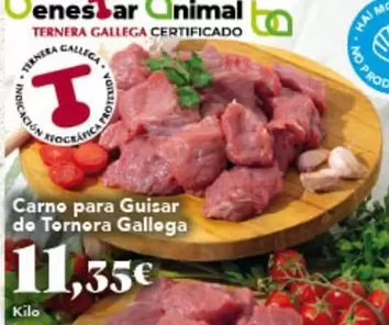 Oferta de Gallega - Carne Para Guisar De Tornera por 11,35€ en Gadis