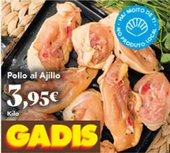 Oferta de Pollo Al Ajillo por 3,95€ en Gadis