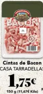 Oferta de Casa Tarradellas - Cintas De Bacon por 1,75€ en Gadis