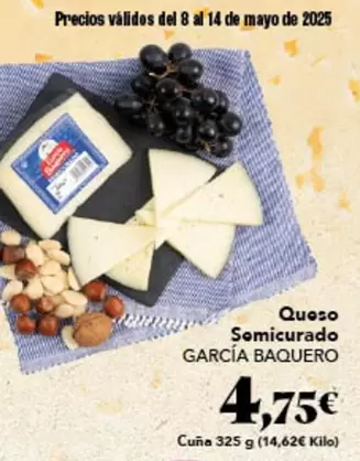 Oferta de García Baquero - Queso Semicurado por 4,75€ en Gadis