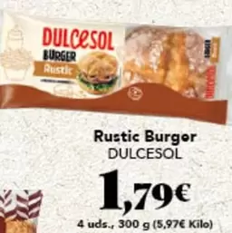 Oferta de Dulcesol - Rustic Burger por 1,79€ en Gadis