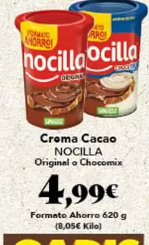 Oferta de Nocilla - Crema Cacao por 4,99€ en Gadis