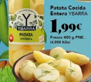 Oferta de Ybarra - Patata Cocida Entera por 1,99€ en Gadis