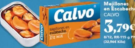 Oferta de Calvo - Mejillones On Escabeche por 3,79€ en Gadis