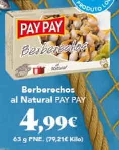 Oferta de Pay pay - Borberechos Al Natural por 4,99€ en Gadis