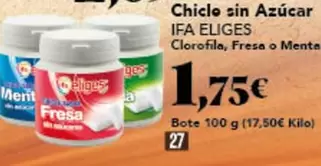 Oferta de Ifa Eliges - Chicle Sin Azucar por 1,75€ en Gadis