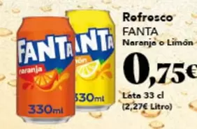 Oferta de Fanta - Refresco Naranja O Limon por 0,75€ en Gadis