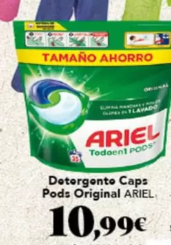 Oferta de Ariel - Detergente Caps Pods Original por 10,99€ en Gadis