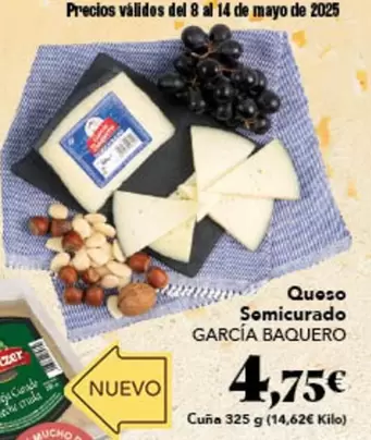 Oferta de García Baquero - Queso Semicurado por 4,75€ en Gadis
