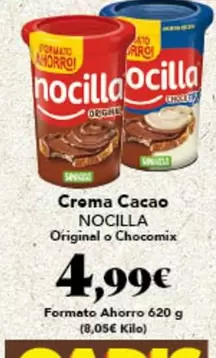 Oferta de Nocilla - Crema Cacao por 4,99€ en Gadis