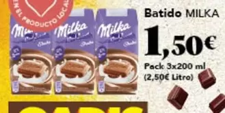 Oferta de Milka - Batido por 1,5€ en Gadis