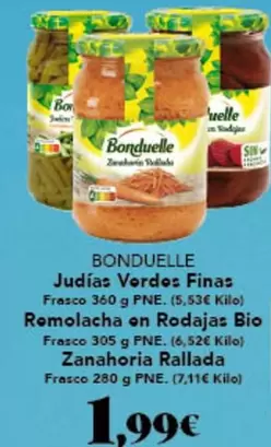 Oferta de Bonduelle - Judias Verdes Finas por 1,99€ en Gadis