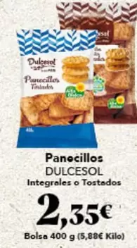 Oferta de Dulcesol - Panecillos por 2,35€ en Gadis