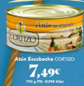 Oferta de Cortizo - Atún Escabecho por 7,49€ en Gadis