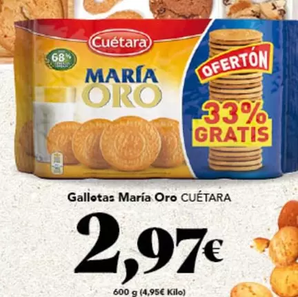 Oferta de Cuétara - Galletas María Oro por 2,97€ en Gadis