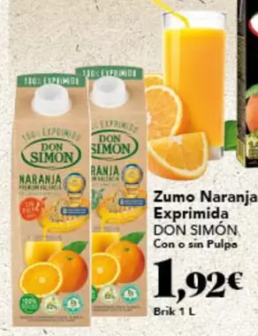 Oferta de Don Simón - Zumo Naranja Exprimida por 1,92€ en Gadis