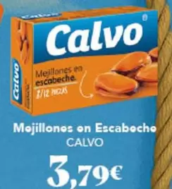 Oferta de Calvo - Mejillones On Escabeche por 3,79€ en Gadis