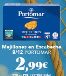 Oferta de Portomar - Mejillones En Escabeche por 2,99€ en Gadis