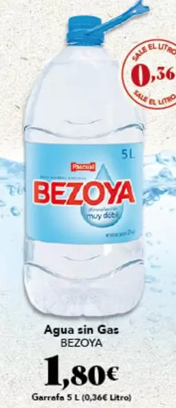 Oferta de Bezoya - Agua Sin Gas por 1,8€ en Gadis