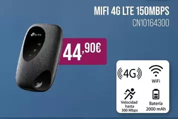 Oferta de TP-LINK - MIFI 4G LTE 150MBPS  por 44,9€ en MR Micro
