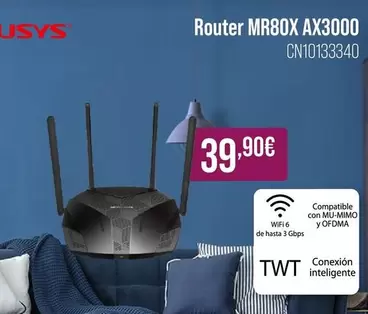 Oferta de Mercusys - Router MR80X AX3000 por 39,9€ en MR Micro