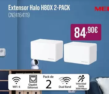 Oferta de Mercusys - Extensor Halo H80X 2-PACK por 84,9€ en MR Micro
