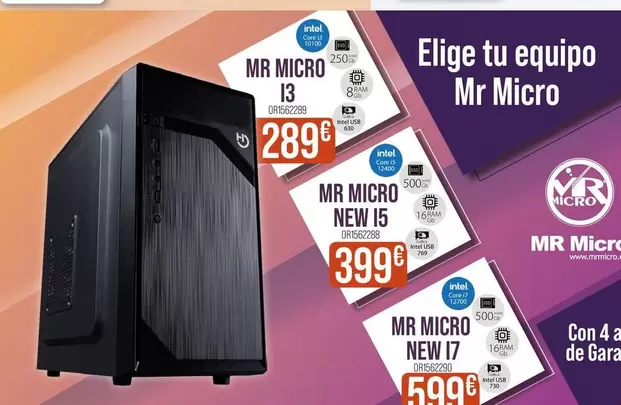 Oferta de Mr Micro - 13/ New 15/ New 17 por 289€ en MR Micro