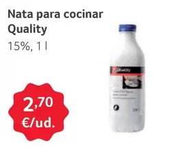 Oferta de Quality - Nata Para Cocinar por 2,7€ en Gros Mercat