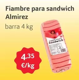 Oferta de Almirez - Fiambre Para Sandwich por 4,35€ en Gros Mercat