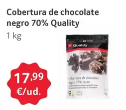 Oferta de Quality - Cobertura De Chocolate Negro 70% por 17,99€ en Gros Mercat