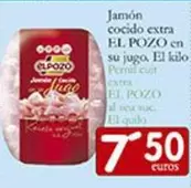 Oferta de El Pozo - Jamon Cocido Extra Su Jugo por 7,5€ en Supermercados Bip Bip