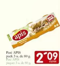 Oferta de Apis - Pate por 2,09€ en Supermercados Bip Bip