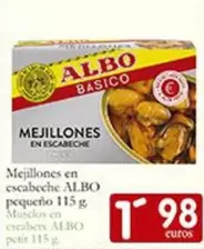 Oferta de Albo - Mejillones En Escabeche Pequecho por 1,98€ en Supermercados Bip Bip