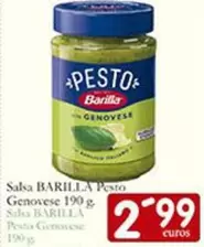 Oferta de Barilla - Salsa Pesto Genovese por 2,99€ en Supermercados Bip Bip