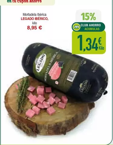 Oferta de Legado Ibérico - Mortadela Iberica por 8,95€ en Masymas