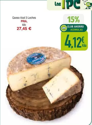 Oferta de Queso Azul 3 Leches por 4,12€ en Masymas
