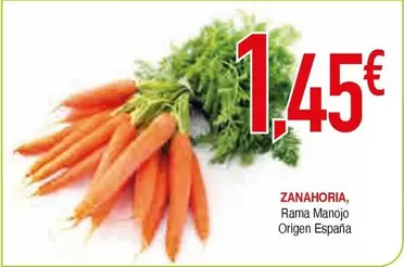 Oferta de Rama - Zanahoria,  Manojo Origen España por 1,45€ en Masymas