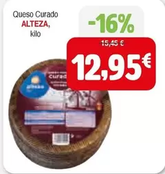 Oferta de Alteza - Queso Curado por 12,95€ en Masymas