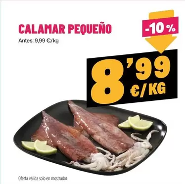 Oferta de Calamar Pequeño por 8,99€ en Ahorramas