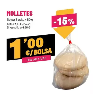 Oferta de Molletes por 1€ en Ahorramas