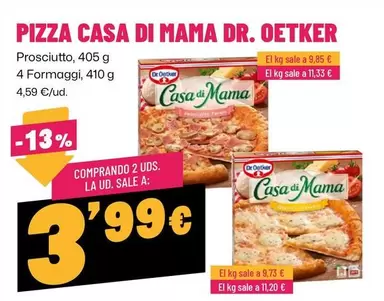 Oferta de Dr Oetker - Pizza Casa Di Mama  por 4,59€ en Ahorramas