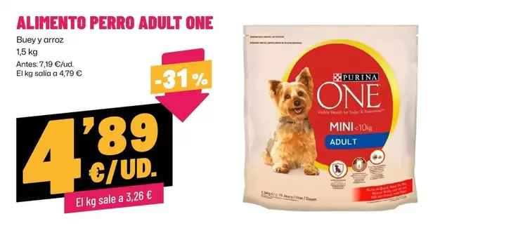 Oferta de One - Alimento Perro Adult  por 4,89€ en Ahorramas